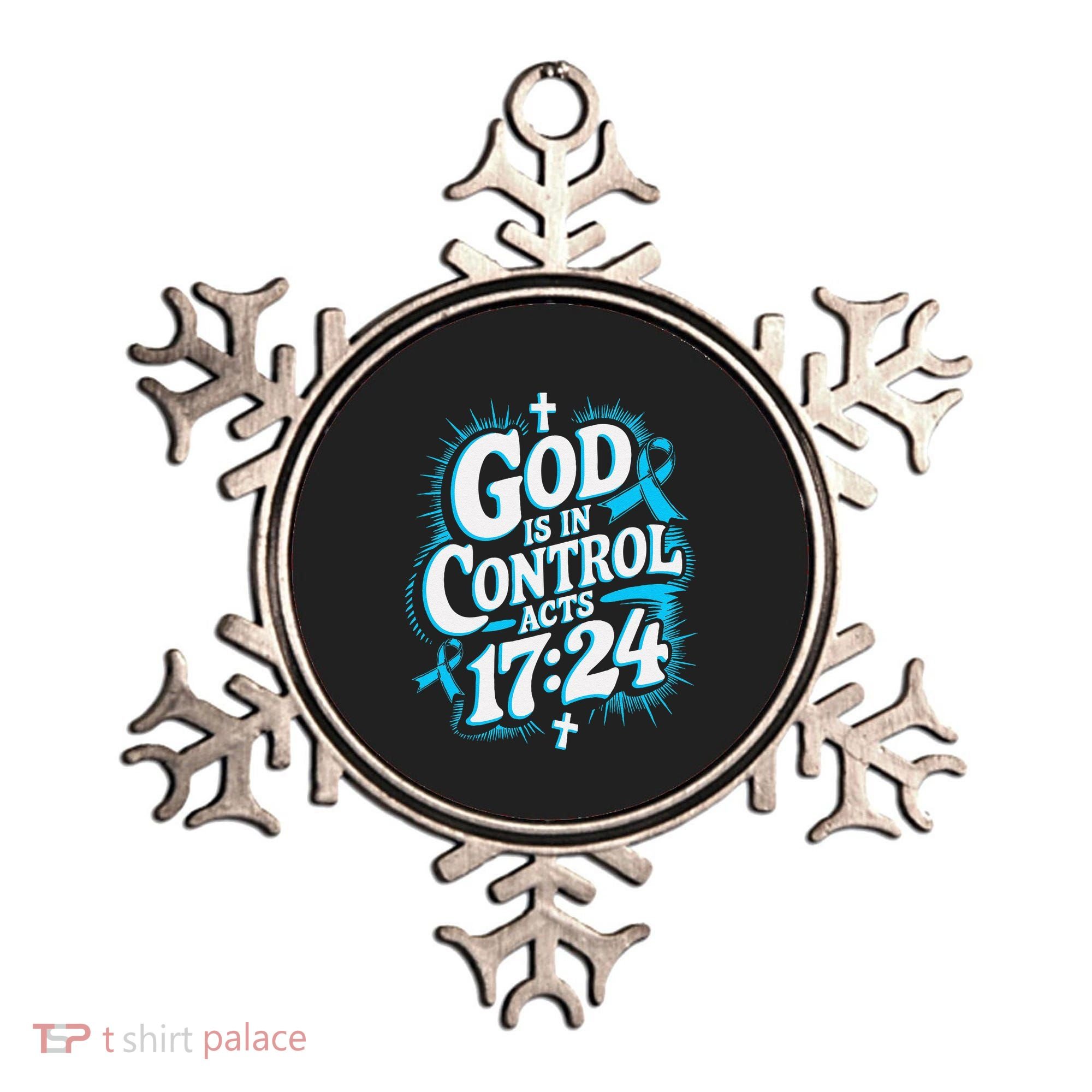 God Is In Control Survivor Prostate Cancer Awareness Ornament