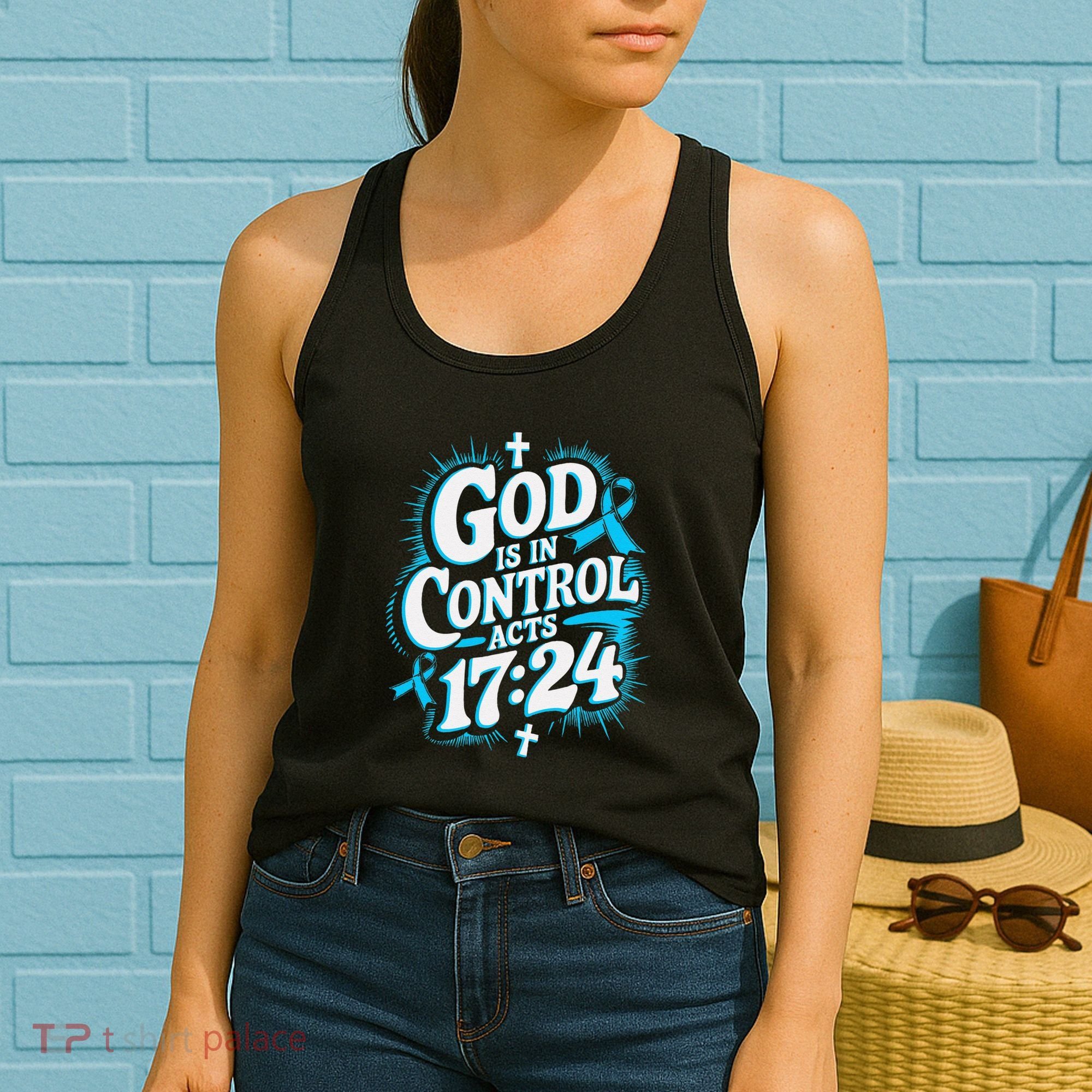 God Is In Control Survivor Prostate Cancer Awareness Women's Tank Top