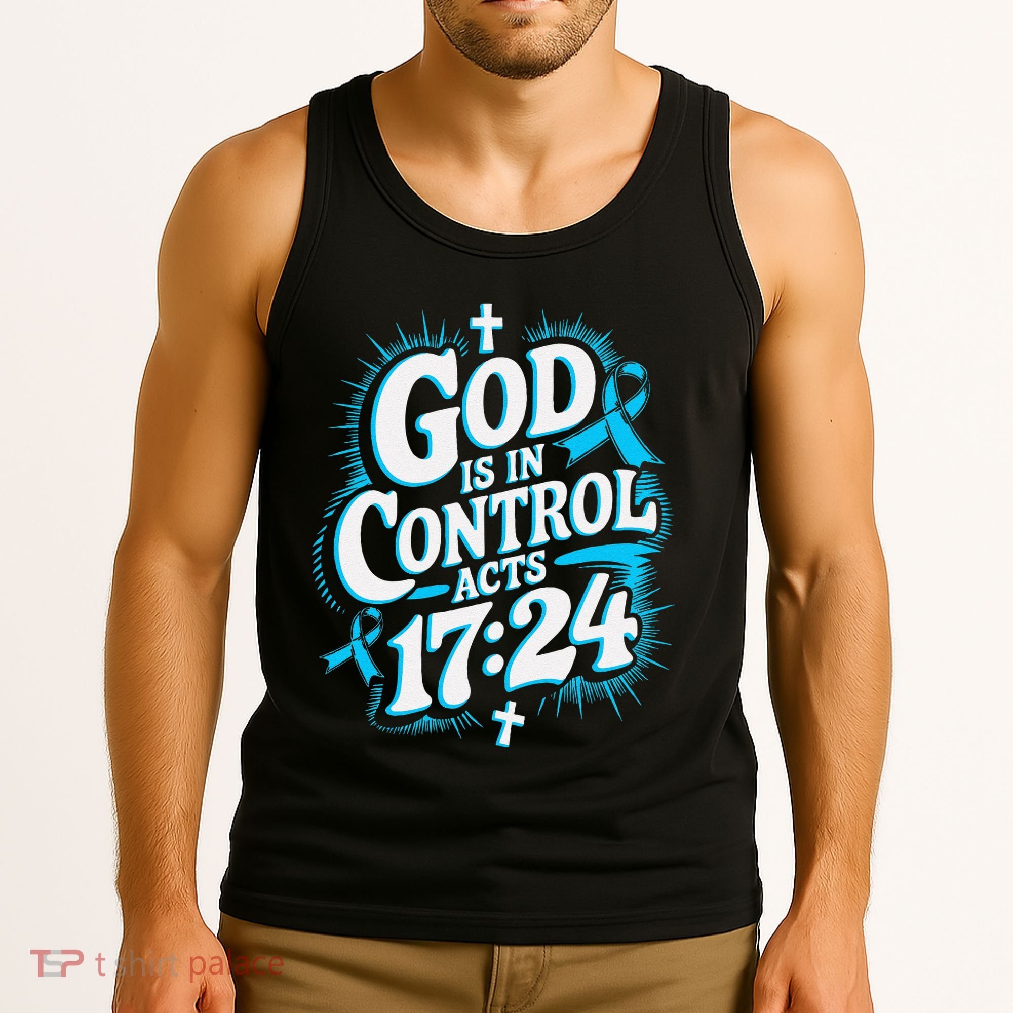 God Is In Control Survivor Prostate Cancer Awareness Tank Top