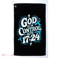 God Is In Control Survivor Prostate Cancer Awareness Golf Towel thumb 0