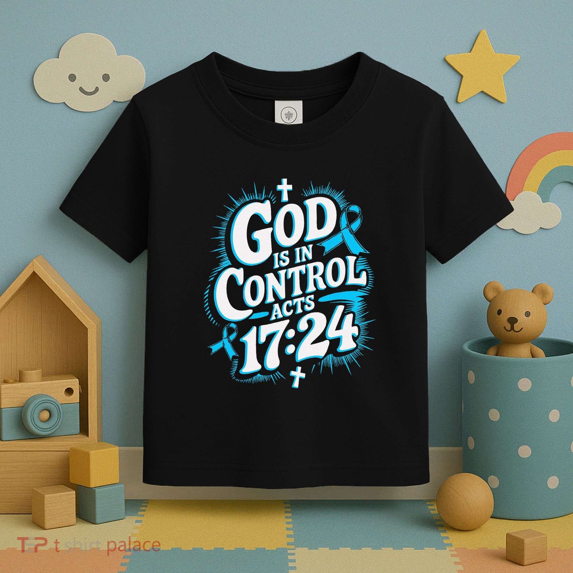 God Is In Control Survivor Prostate Cancer Awareness Toddler T-Shirt