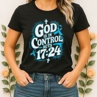 God Is In Control Survivor Prostate Cancer Awareness Women's T-Shirt thumb 2