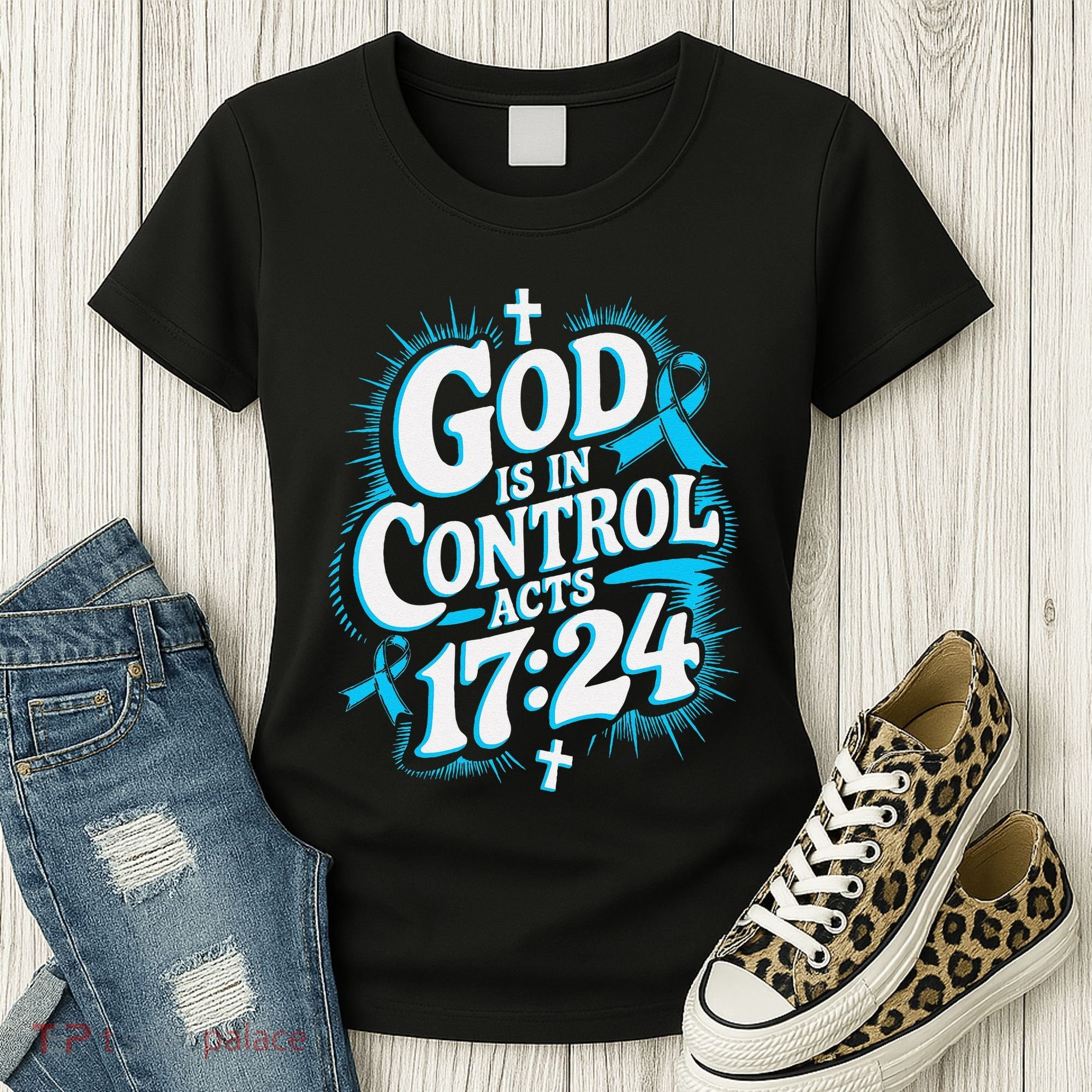God Is In Control Survivor Prostate Cancer Awareness Women's T-Shirt