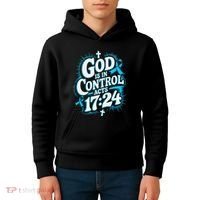 God Is In Control Survivor Prostate Cancer Awareness Kids Hoodie thumb 4