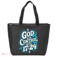 God Is In Control Survivor Prostate Cancer Awareness Tote Bag thumb 0
