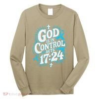 God Is In Control Survivor Prostate Cancer Awareness Long Sleeve Shirt thumb 0