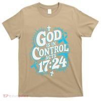 God Is In Control Survivor Prostate Cancer Awareness T-Shirt thumb 0