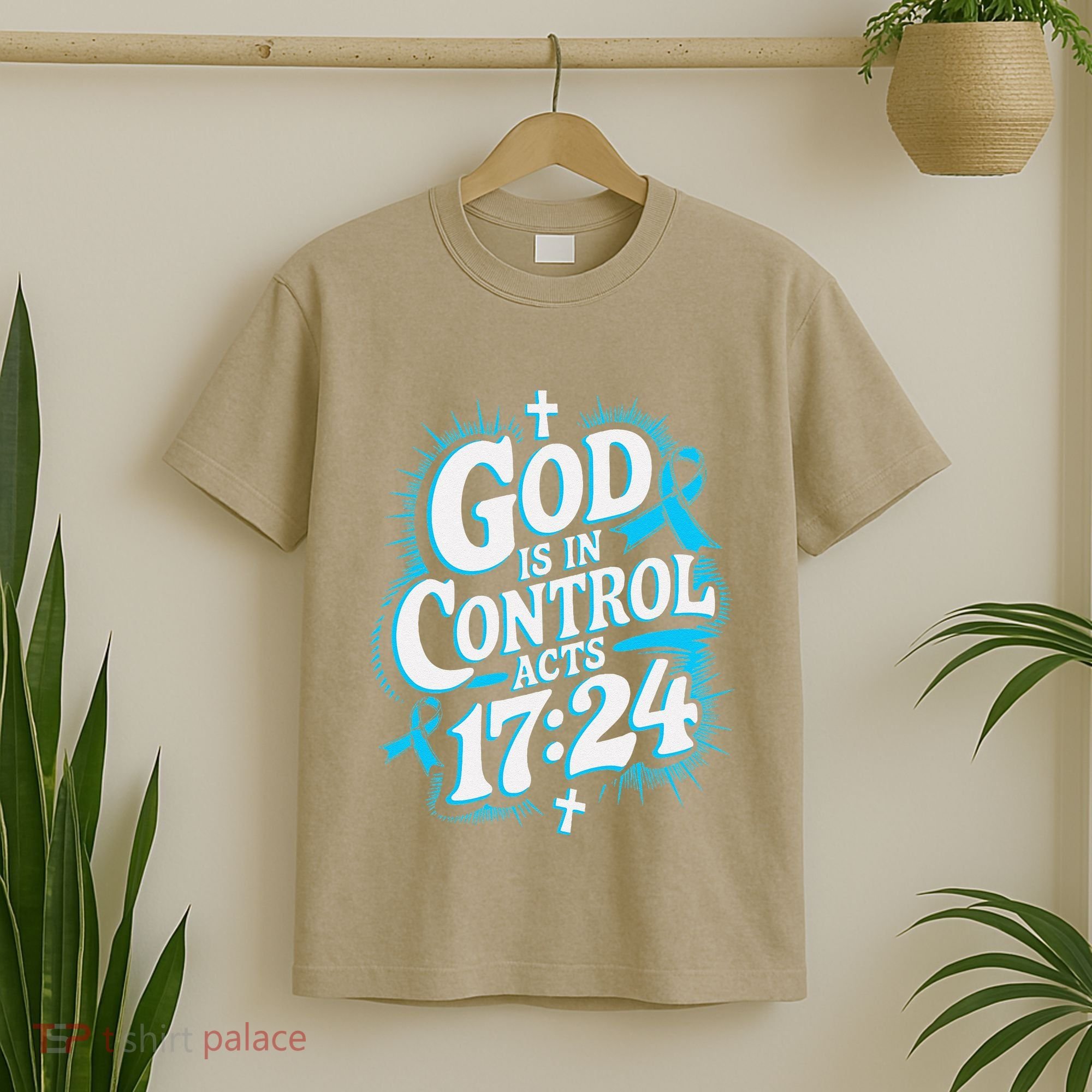 God Is In Control Survivor Prostate Cancer Awareness T-Shirt