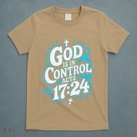 God Is In Control Survivor Prostate Cancer Awareness T-Shirt thumb 5