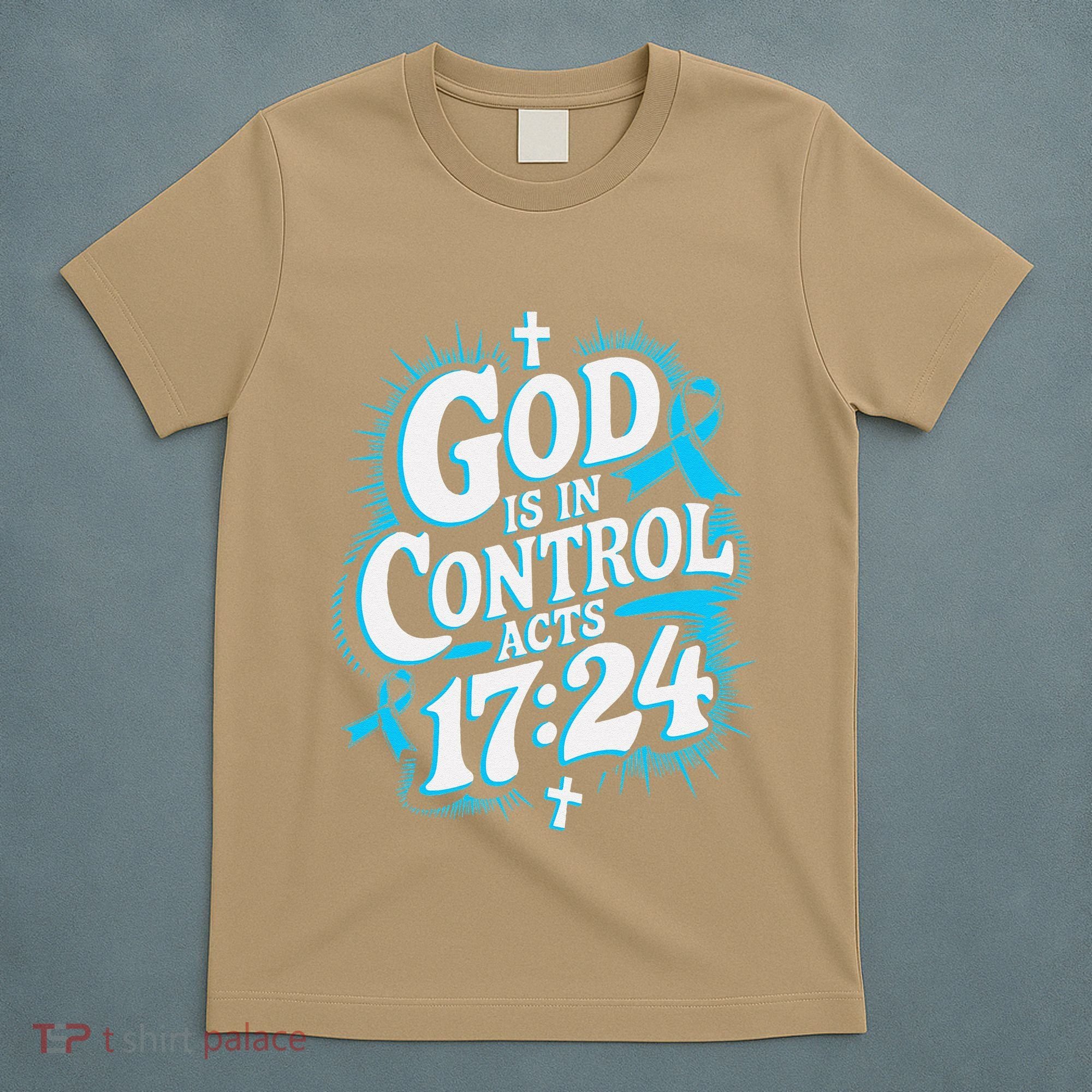 God Is In Control Survivor Prostate Cancer Awareness T-Shirt