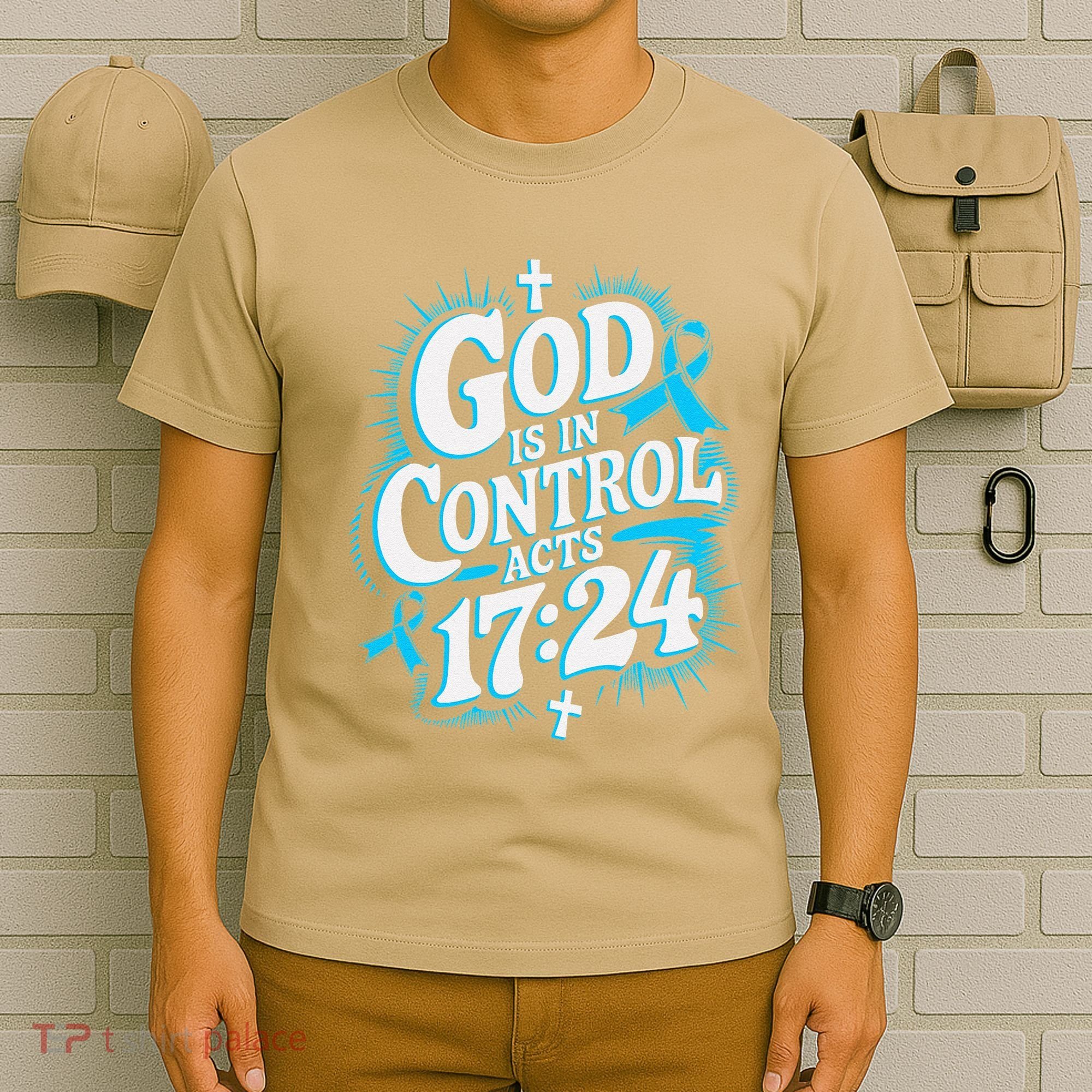 God Is In Control Survivor Prostate Cancer Awareness T-Shirt