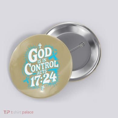 God Is In Control Survivor Prostate Cancer Awareness Button