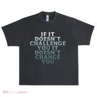 Gym If It Doesnt Challenge You Workout Motivation Urban Oversized Heavyweight T-Shirt thumb 0