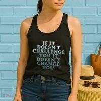 Gym If It Doesnt Challenge You Workout Motivation Women's Tank Top thumb 2