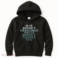 Gym If It Doesnt Challenge You Workout Motivation Kids Hoodie thumb 0