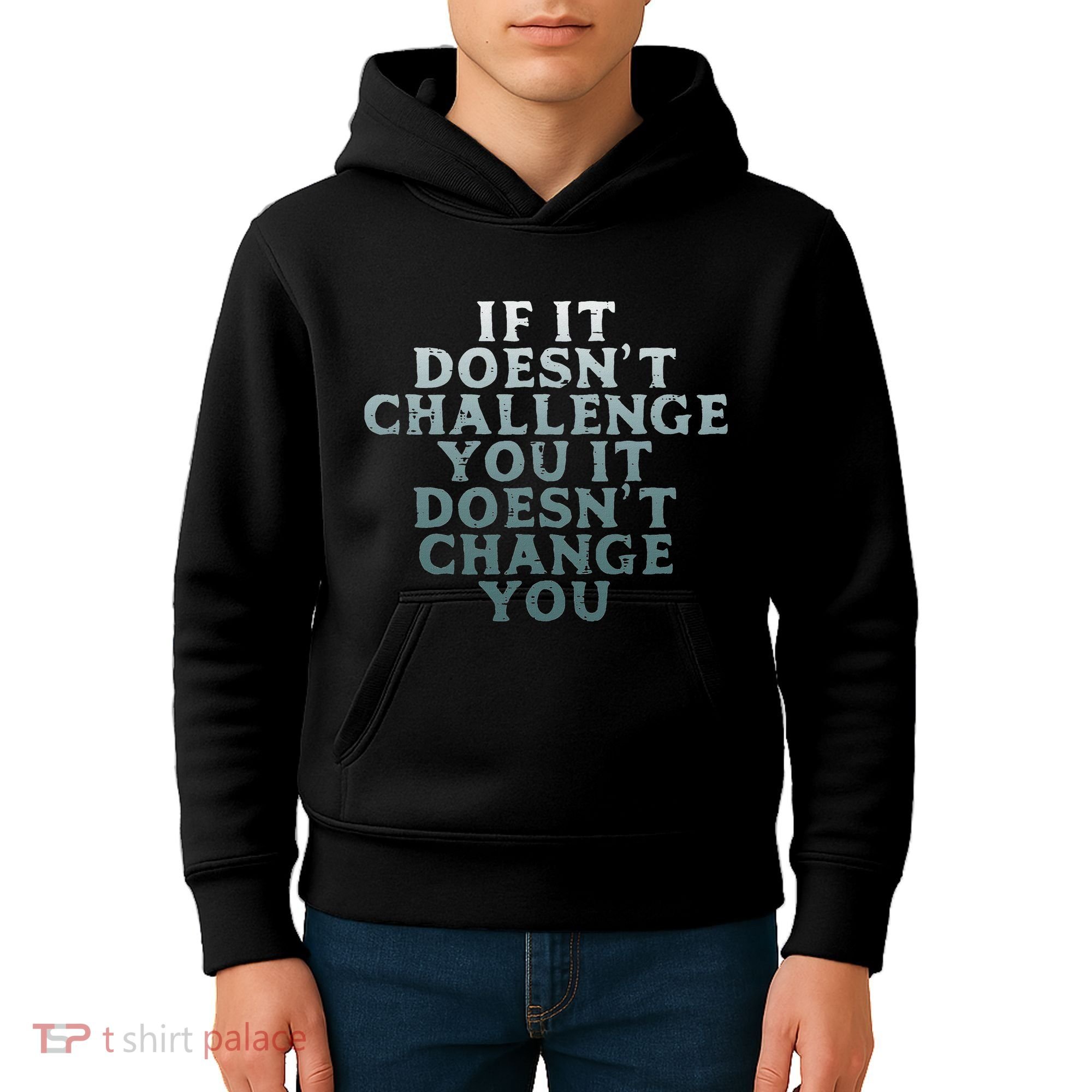 Gym If It Doesnt Challenge You Workout Motivation Kids Hoodie