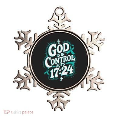 God Is In Control Survivor Ovarian Cancer Awareness Ornament