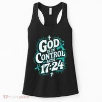 God Is In Control Survivor Ovarian Cancer Awareness Women's Tank Top thumb 0