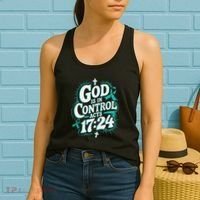God Is In Control Survivor Ovarian Cancer Awareness Women's Tank Top thumb 2