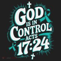 God Is In Control Survivor Ovarian Cancer Awareness Hat thumb 2