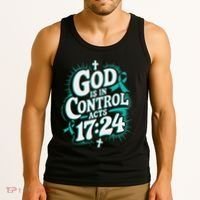 God Is In Control Survivor Ovarian Cancer Awareness Tank Top thumb 3