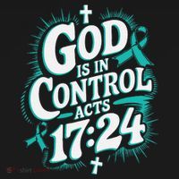 God Is In Control Survivor Ovarian Cancer Awareness Tank Top thumb 6