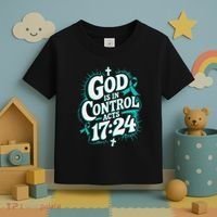 God Is In Control Survivor Ovarian Cancer Awareness Toddler T-Shirt thumb 3