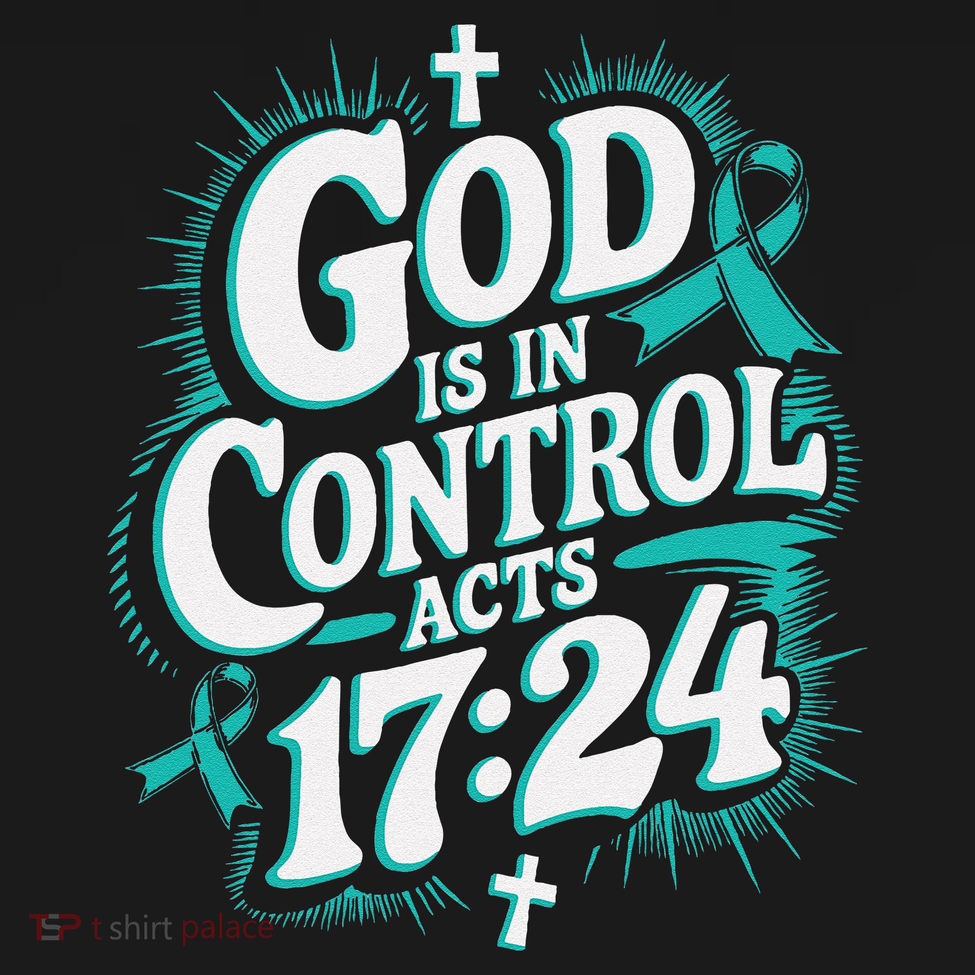 God Is In Control Survivor Ovarian Cancer Awareness Toddler T-Shirt