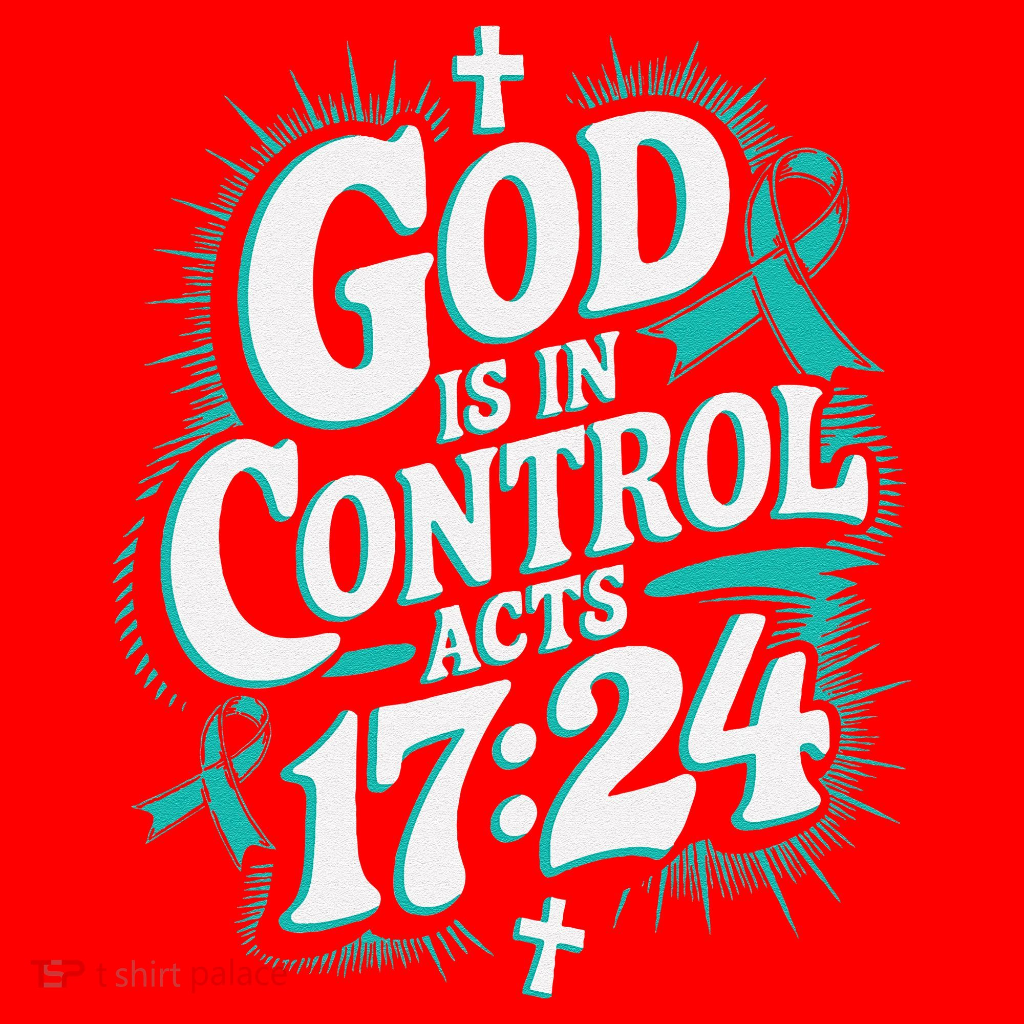 God Is In Control Survivor Ovarian Cancer Awareness Santa Hat