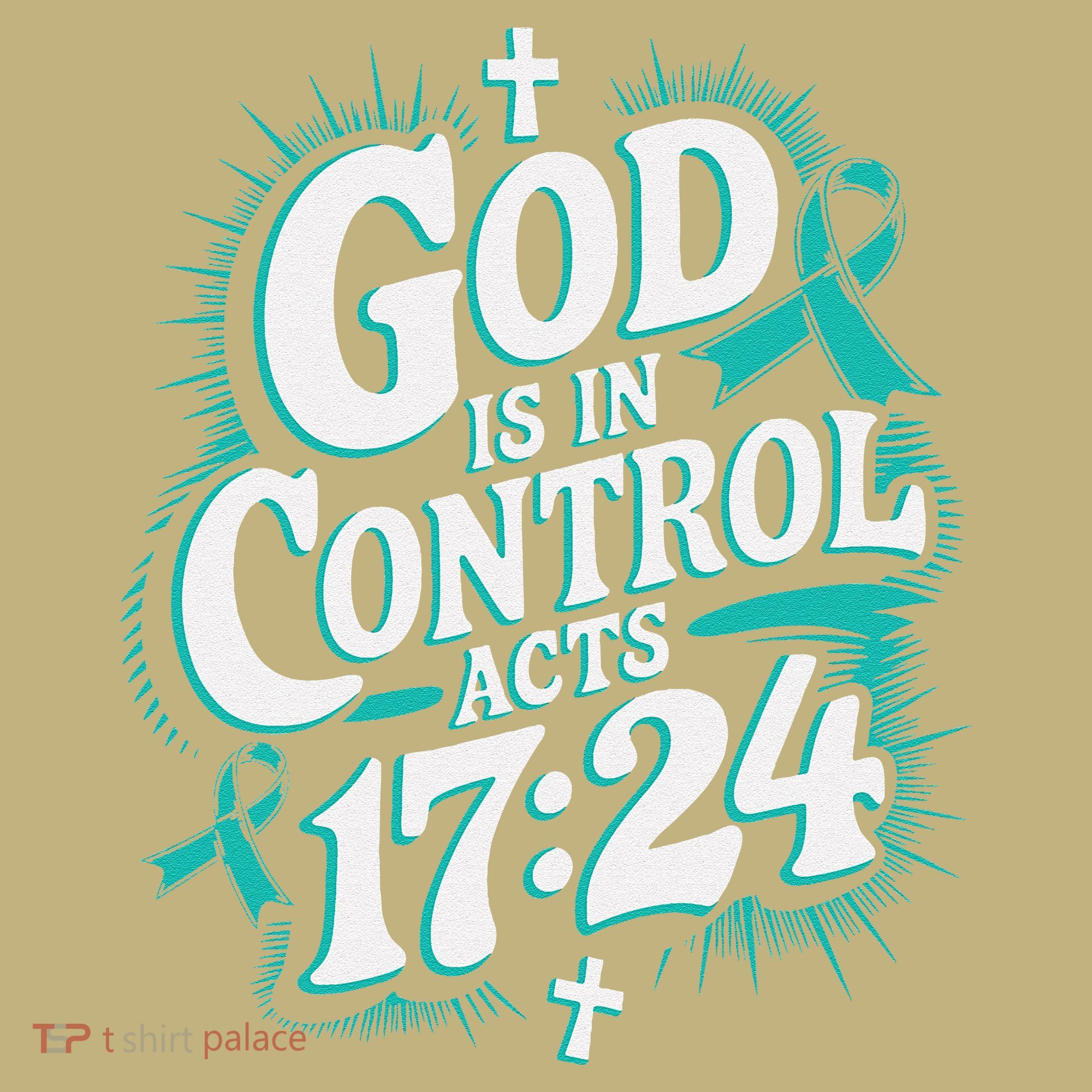 God Is In Control Survivor Ovarian Cancer Awareness Hoodie