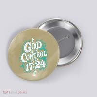 God Is In Control Survivor Ovarian Cancer Awareness Button thumb 0