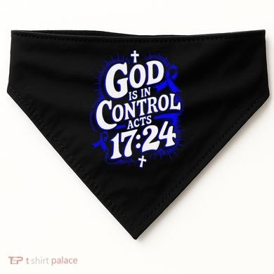 God Is In Control Survivor Juvenile Arthritis Awareness USA-Made Doggie Bandana