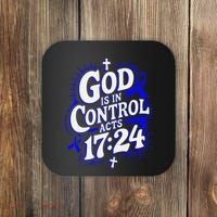 God Is In Control Survivor Juvenile Arthritis Awareness Coaster thumb 0