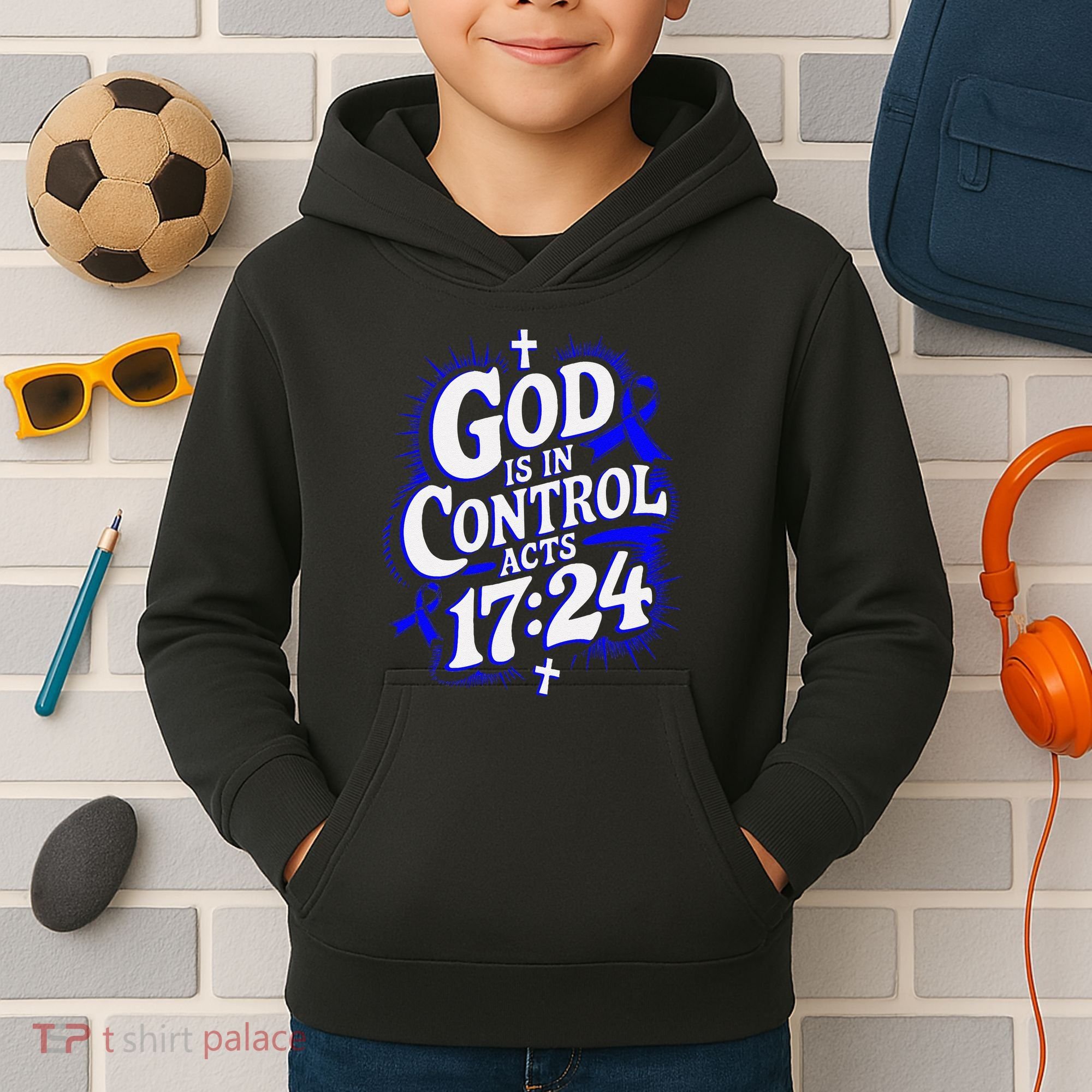 God Is In Control Survivor Juvenile Arthritis Awareness Kids Hoodie