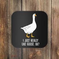 Goose I Just Really Like Goose Birds Coaster thumb 0