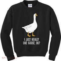 Goose I Just Really Like Goose Birds Kids Sweatshirt thumb 0