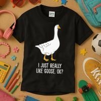 Goose I Just Really Like Goose Birds Kids T-Shirt thumb 3