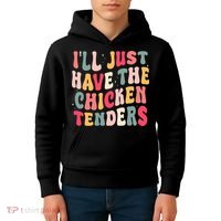 Groovy ILl Just Have The Chicken Tenders Kids Hoodie thumb 4