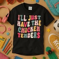 Groovy ILl Just Have The Chicken Tenders Kids T-Shirt thumb 3
