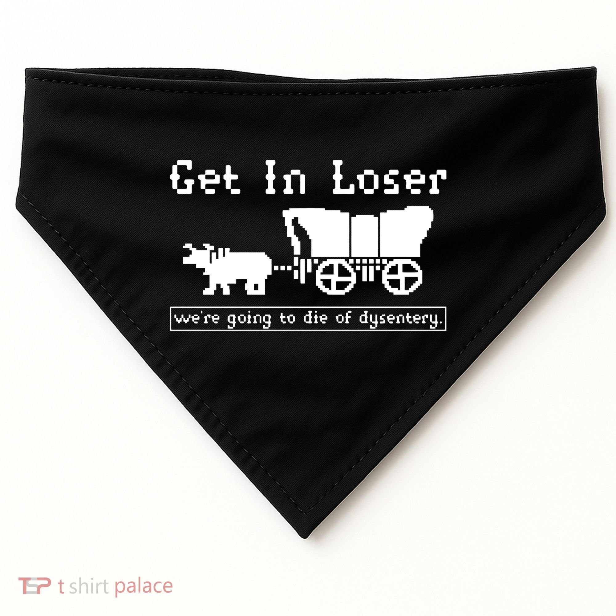 Get In Loser Were Going To Die Of Dysentery USA-Made Doggie Bandana