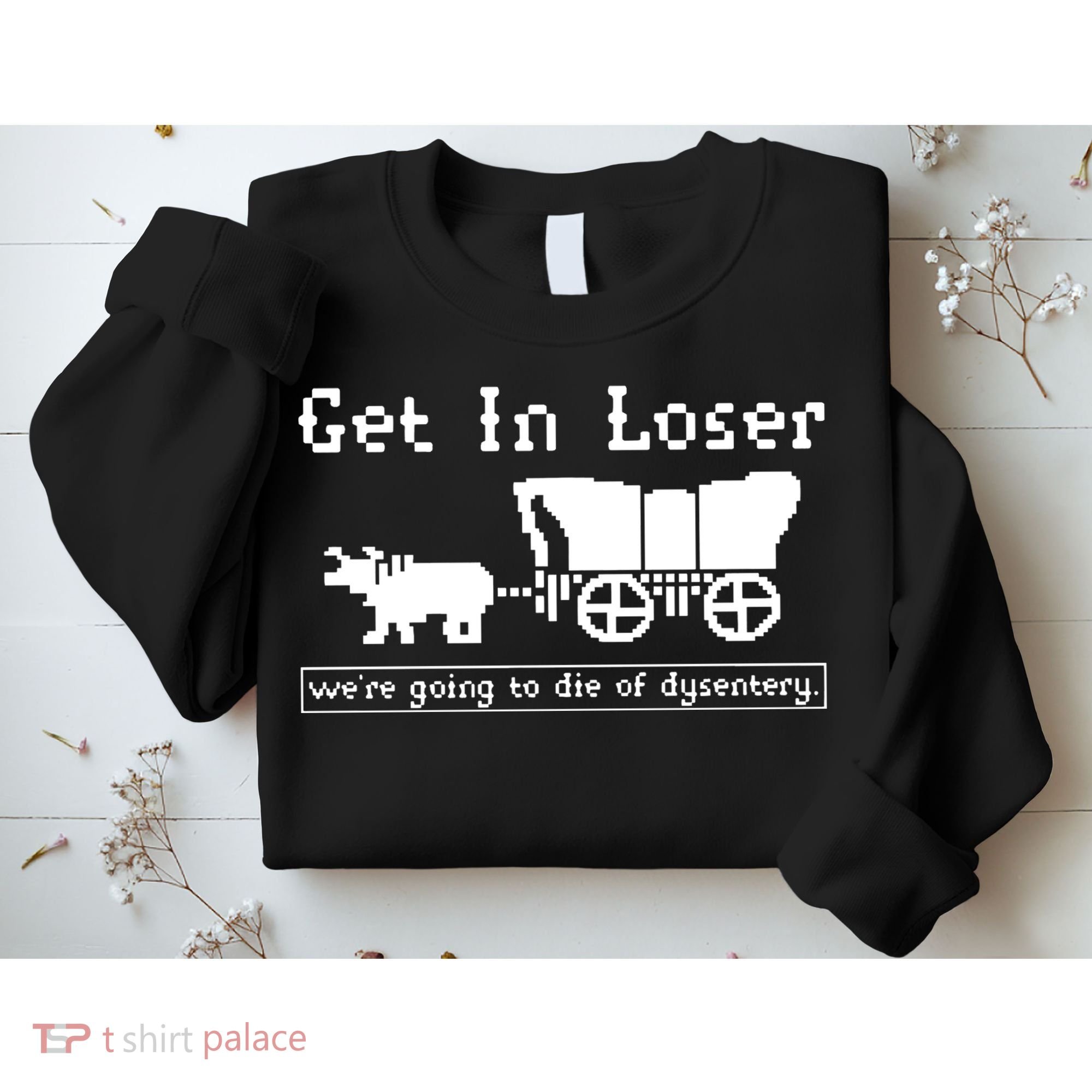 Get In Loser Were Going To Die Of Dysentery Sweatshirt