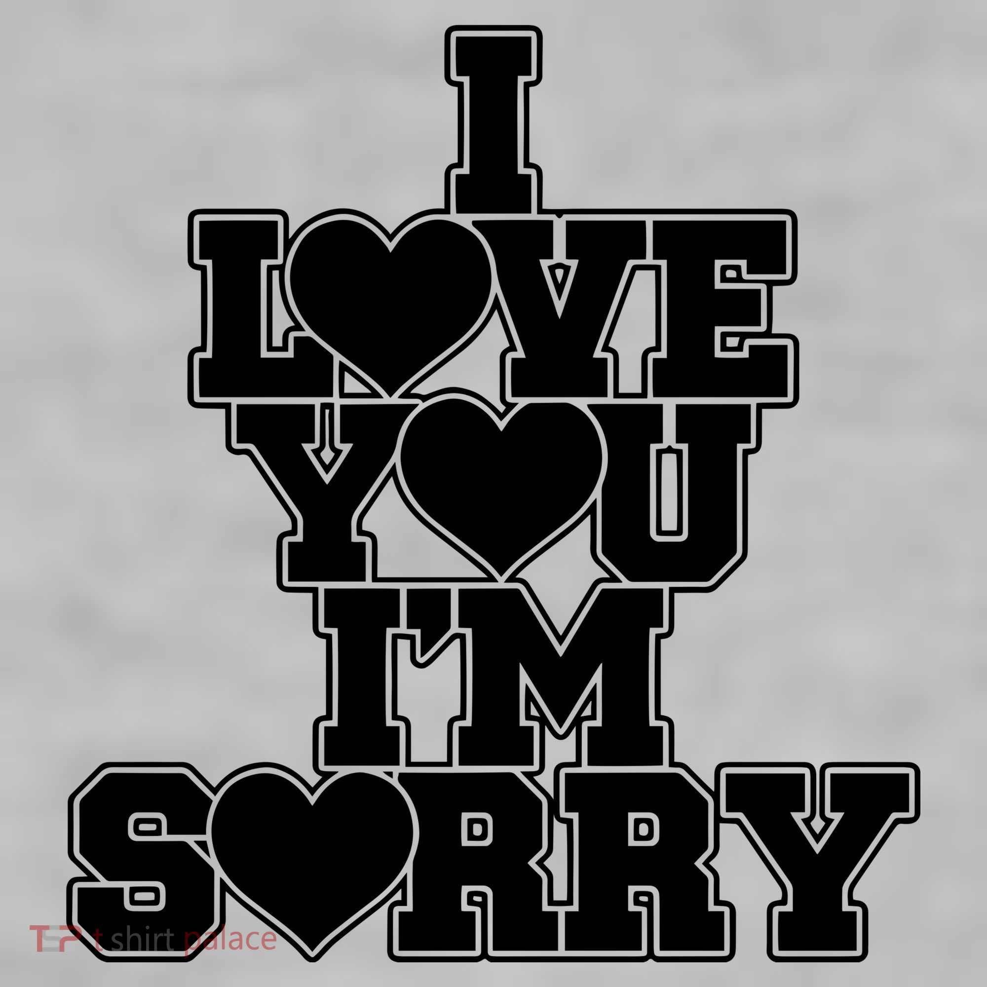Gracie I Love You IM Sorry Ladies PosiCharge Tri-Blend Wicking Tank