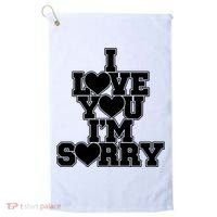 Gracie I Love You IM Sorry Golf Towel thumb 0