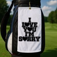 Gracie I Love You IM Sorry Golf Towel thumb 2