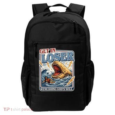 Get In Loser We're Doing God's Will Funny Christian Backpack