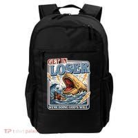 Get In Loser We're Doing God's Will Funny Christian Backpack thumb 0