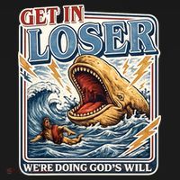 Get In Loser We're Doing God's Will Funny Christian Tote Bag thumb 4