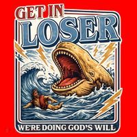 Get In Loser We're Doing God's Will Funny Christian Santa Hat thumb 1