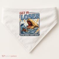 Get In Loser We're Doing God's Will Funny Christian USA-Made Doggie Bandana thumb 0