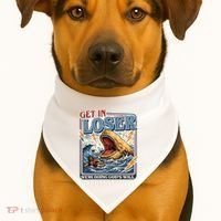 Get In Loser We're Doing God's Will Funny Christian USA-Made Doggie Bandana thumb 1